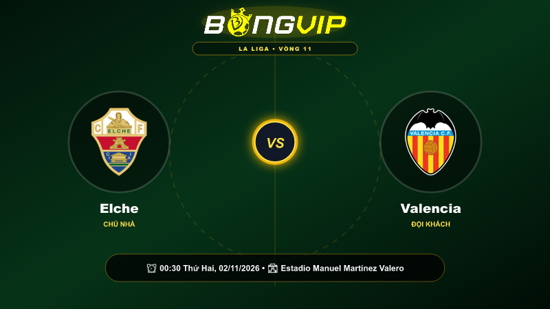 Soi kèo 00:30-02/11 Elche vs Valencia – Cuộc chiến đỉnh cao