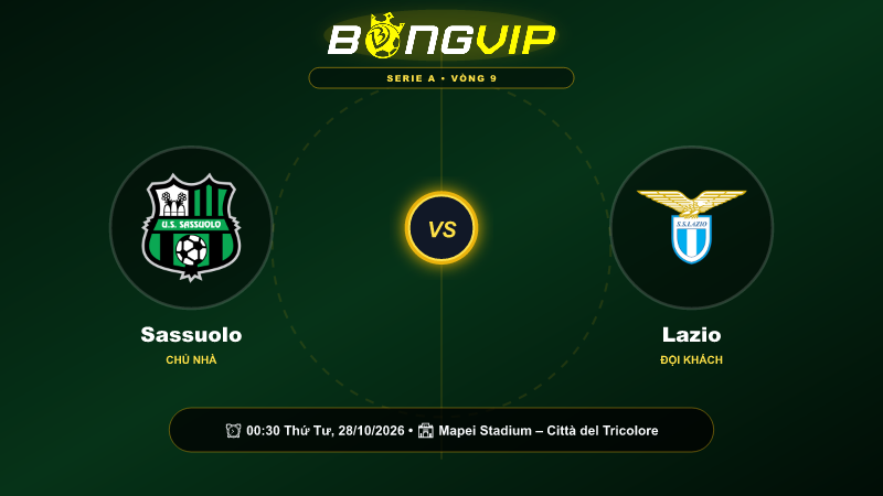 Soi kèo 00:30-28/10 Sassuolo vs Lazio – Cuộc chiến đỉnh cao