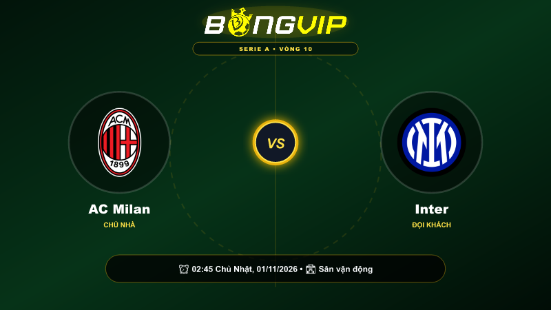Soi kèo 02:45-01/11 AC Milan vs Inter – Cuộc chiến đỉnh cao