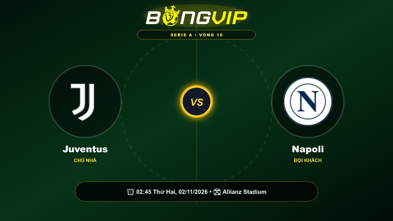 Soi kèo 02:45-02/11 Juventus vs Napoli – Cuộc chiến đỉnh cao
