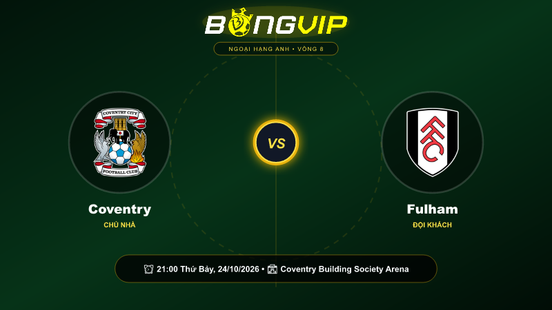 Soi kèo 21:00-24/10 Coventry vs Fulham – Khách lấn lướt