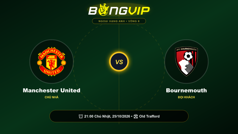 Soi kèo 21:00-25/10 Manchester United vs Bournemouth – Quỷ đỏ quyết thắng