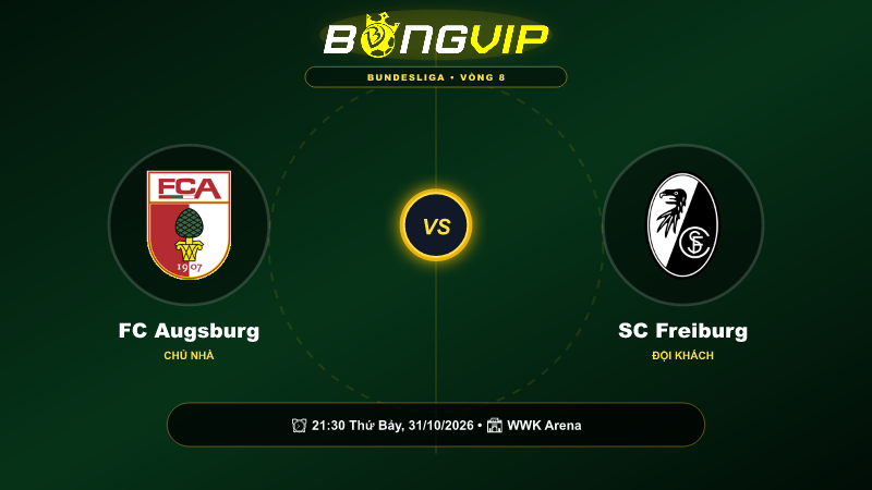 Soi kèo 21:30-31/10 FC Augsburg vs SC Freiburg – Cuộc chiến đỉnh cao