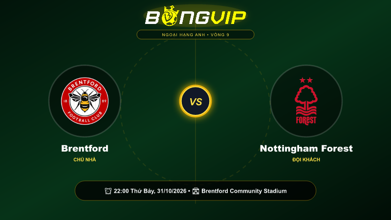 Soi kèo 22:00-31/10 Brentford vs Nottingham Forest – Cuộc chiến đỉnh cao